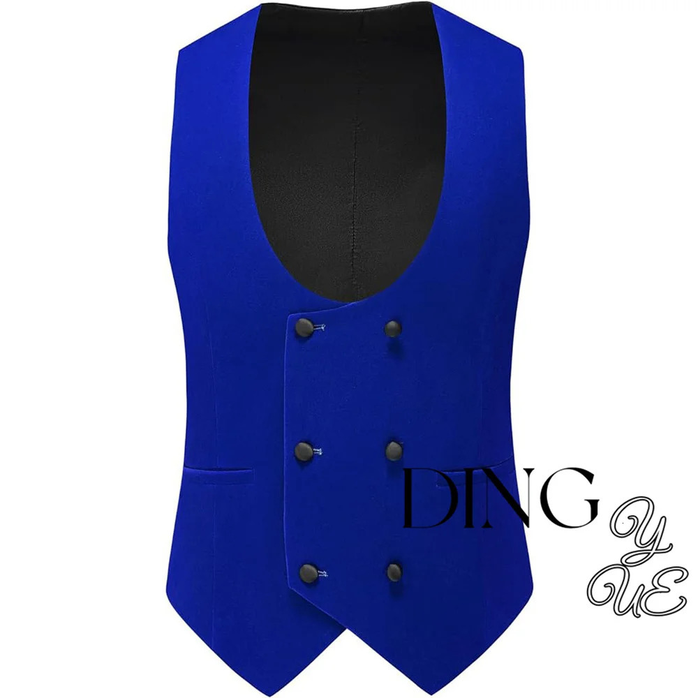 Formal Business Velvet Wedding Mens Vest Suit Waistcoat Sleeveless Jacket Custom Made Slim Shawl Lapel Groom Double Breasted 241224Z