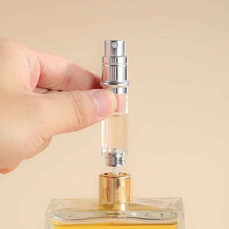 5ml Mini Perfume Refill Bottle Leather Portable Spray Bottle Empty Glass Containers for Cosmetics Perfume Atomizer for Traveling 241225