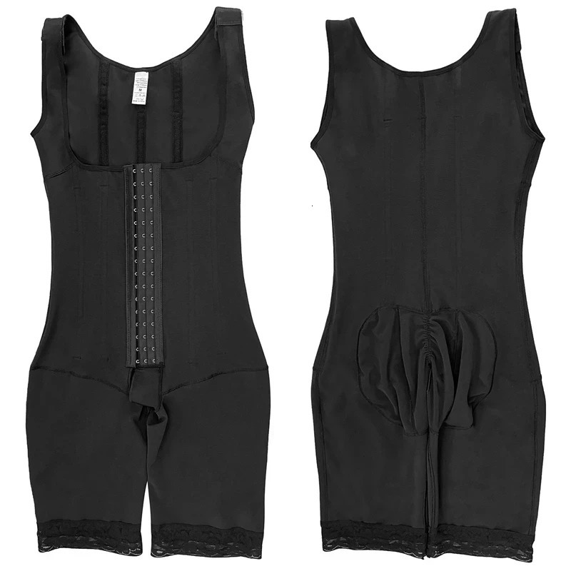 Fajas Colombianas High Compression Slimming Bodysuit with Bones Waist Trainer Shapewear Post Surgery Butt Lifter Body Shaper 241225
