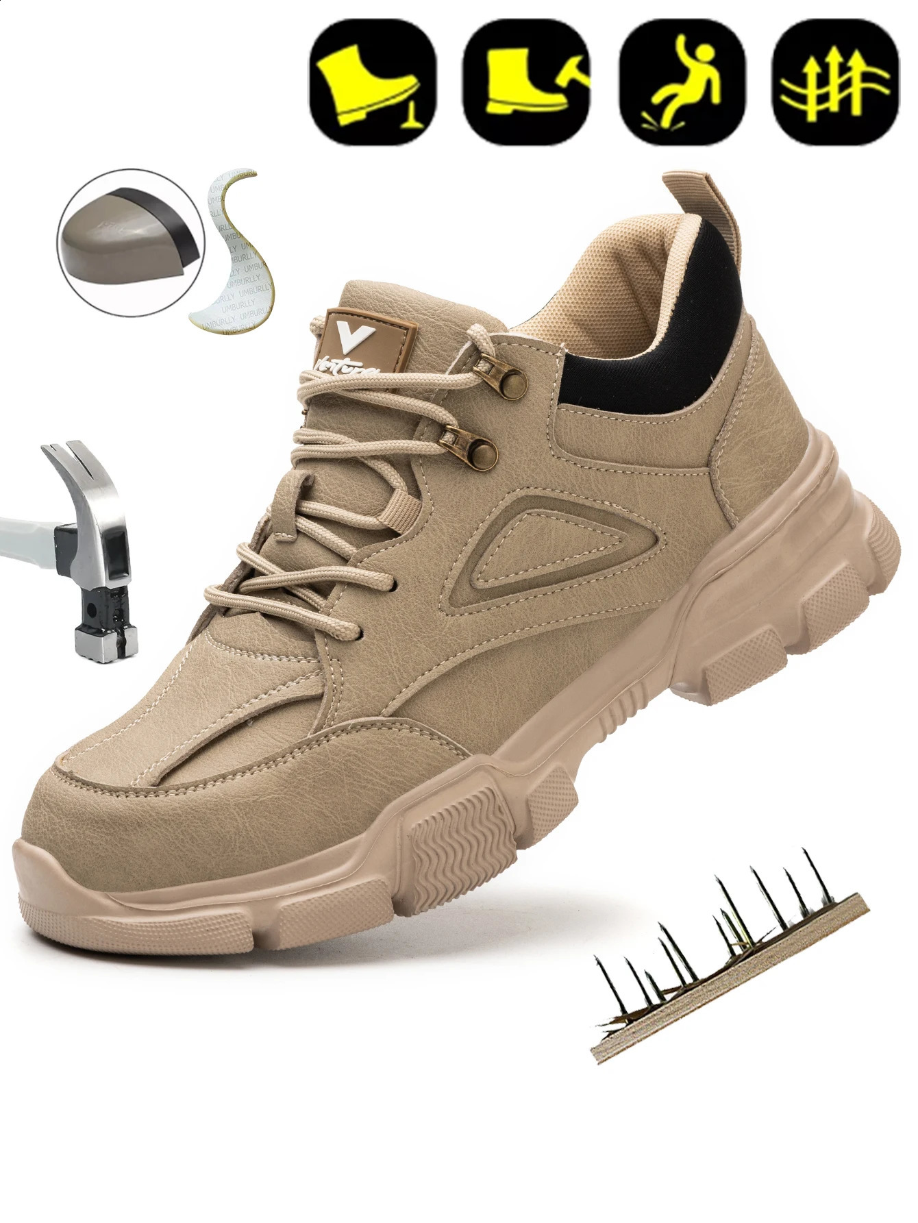 Male Safety Shoes Work Work Safety Boots Winter Shoes Men Steel Toe Shoes Sport Safty Shoes Drop 241226