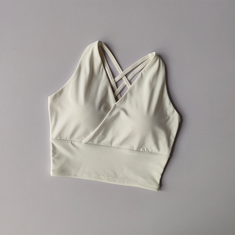 High-End Sports Anti-Sweat Fiess Seamless Yoga Shockproof Crop Women Push Up Bras Sport Bra Gym Workout Top