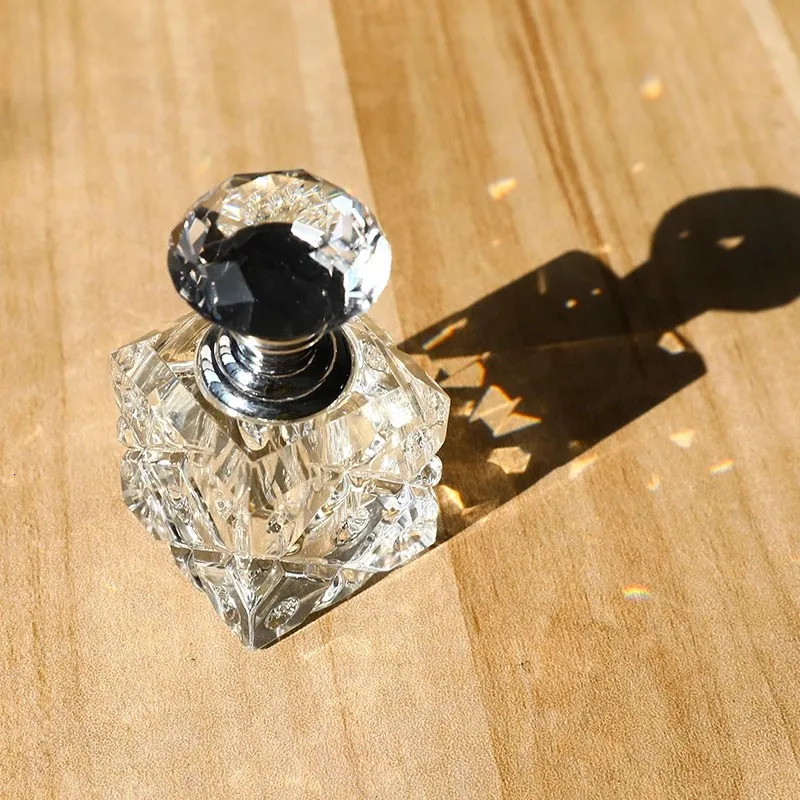 2/10pcs 3ML Essential Oil Bottle Crystal Glass Bottles With Glass Dropper Stick Attar Oil Perfume Fragrance Container Bottles 241225