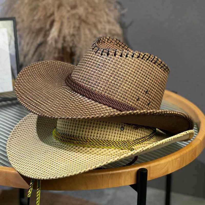 European retro cowboy hat farm sun protection hat big hat Brim sun protection effect is better W241225