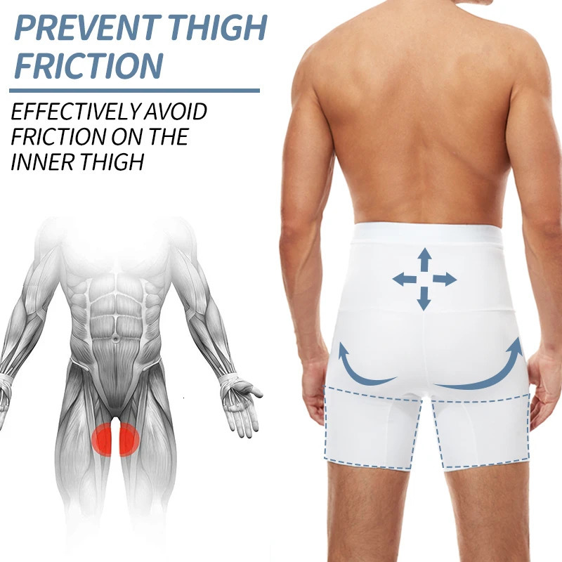 Men Body Shaper Tummy Control Compression Shorts Belly Slimming Shapewear Abdomen Reducer Panties Fitness Boxer Pants Underwear 241225