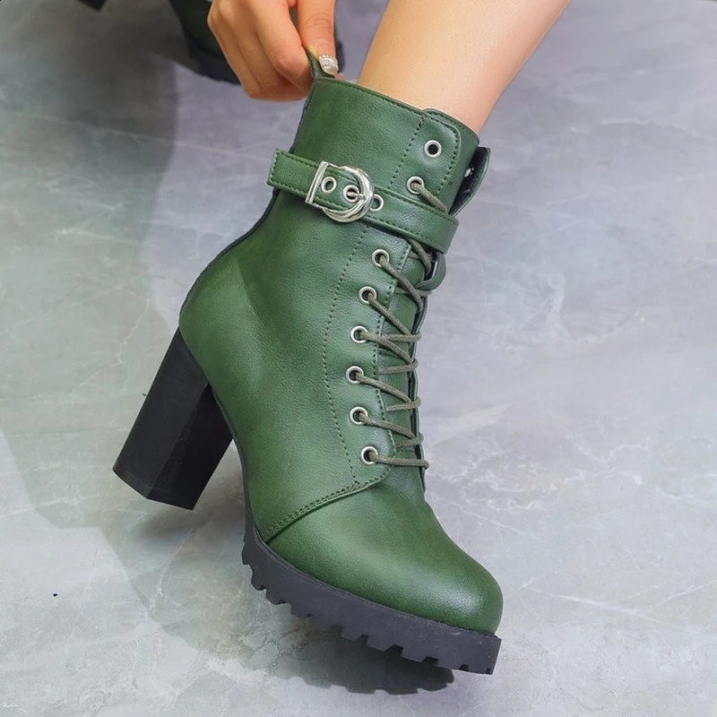 Winter Elegant Increase Sexy Womens Shoes Round Head Fashion Comfortable Casual Thick Heel Side Zipper High Heel Boots 241226