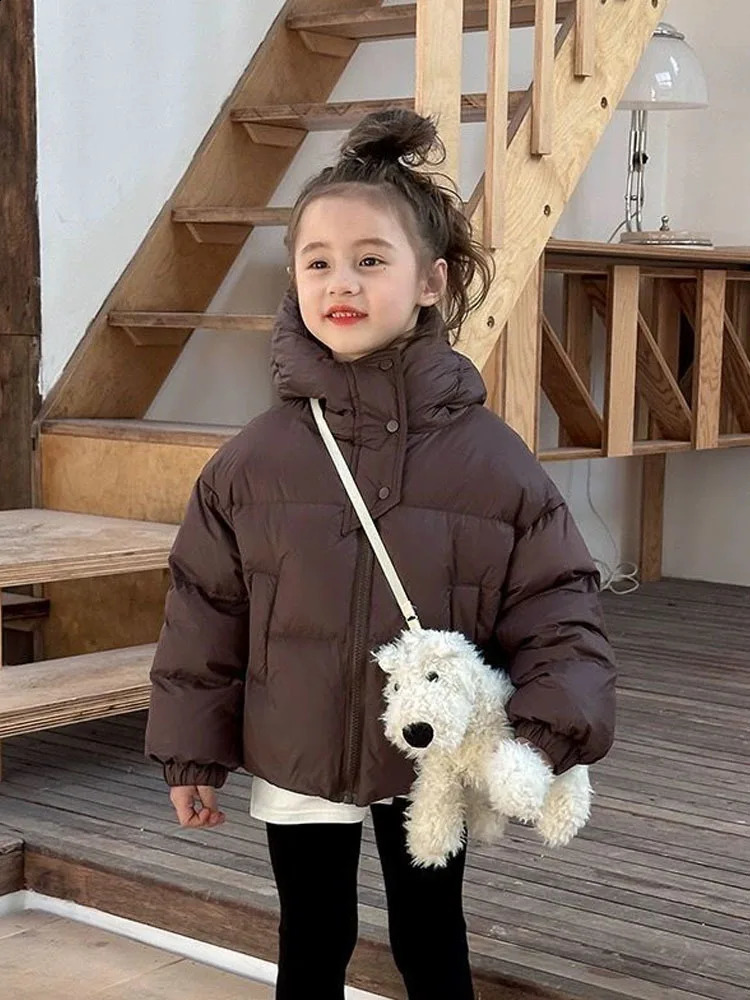 Childrens Down And Cotton Jacket Thickened For Boys Girls Warm Babies To Wear Coat Outerwear 241225