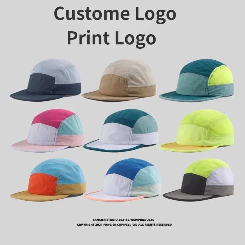 Custome Personalized Quick-drying Five-panel Flat-brimmed Hat Men and Women Outdoor Breathable Sports Sunshade Baseball Cap 241225