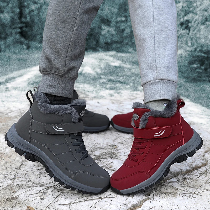 Winter Women Snow Boots Warm Plus Velvet Men Cotton Shoes Windproof Womens Boots Comfortable Casual Shoes Non-slip Hiking Boots241226bj