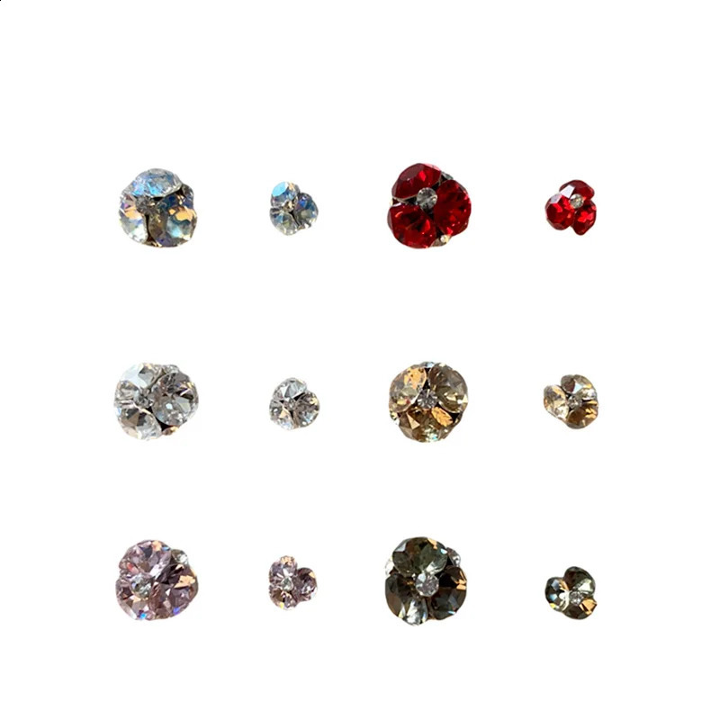 TSZS 10pcs/lot Rhinestone Nail Art Charm 3D Pink Red Black Alloy Big Diamond Crystal Nail Decoration DIY Manicure Art Dec 241226