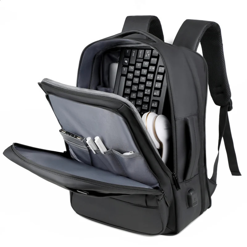 Rilibegan Men Travel Backpack Oxford Big Capacity USB Charge Business Male Backpacks Computer Men 241226