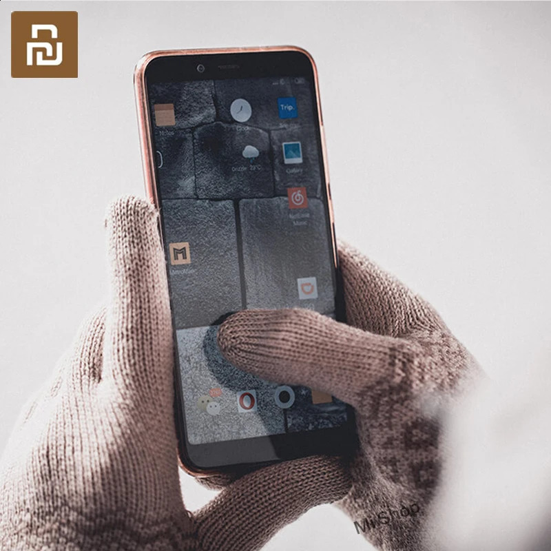 Gloves FO Finger Touch Screen Gloves for Women Men Winter Warm Velvet Gloves For Screen Phone Birthday/Christmas Gift 241226