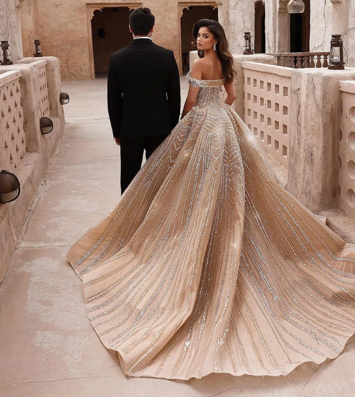 New Fashion Elegant Mermaid Wedding Dresses Off Shoulder Sleeveless Sequins Appliques Embroidery Lace Bridal Gowns Custom Made Vestidos De Novia