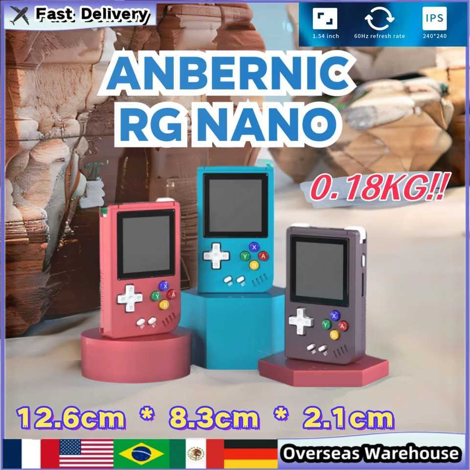 ANBERNIC RG Nano Mini Retro Handheld Game Consoles Linux System Console 1.54 IPS Sn Portable Classic Gaming Player Men Gift Z241226