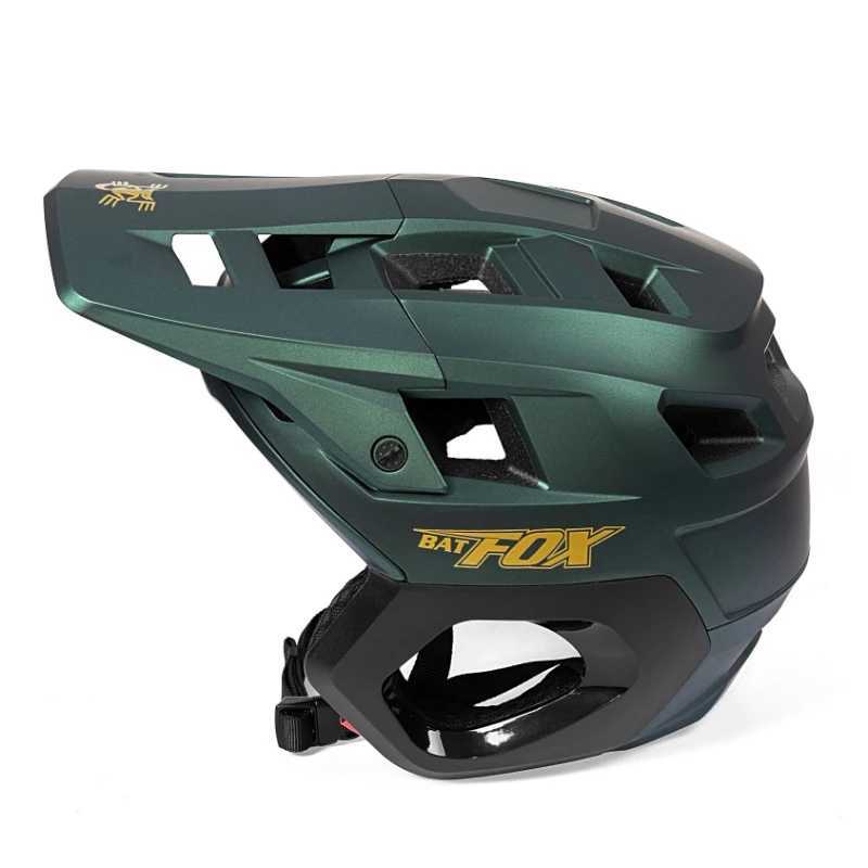 BATFOX New 3/4 Bicycle Helmet Half Helmet Mountain Bike Race Integrated Ear Protection Off-Road Cycling Helmet BMX ArmorXJ241226