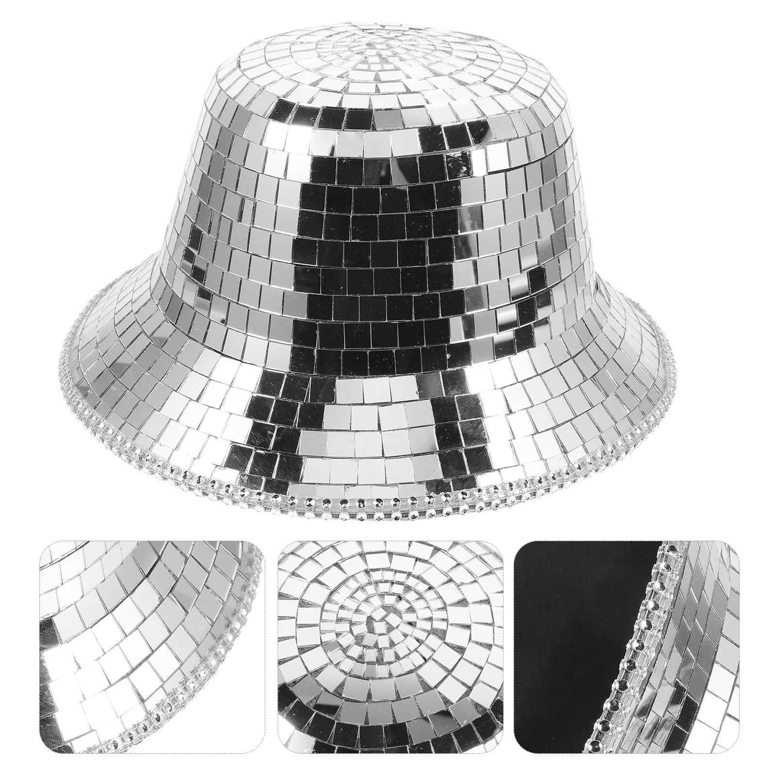 Reflective Cowboy Hat Girl Sunglasses Dance Bucket Dicob Silver Party Cowboy Girl W241225