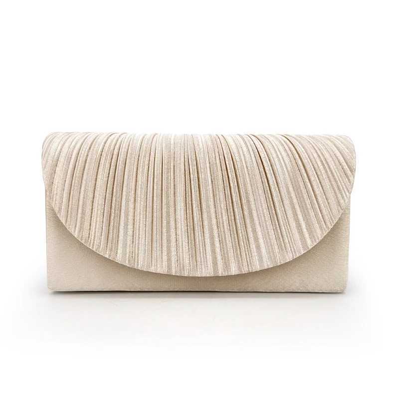 High Quality Elegant pleated nightclub luxurious pleated banquet wallet perfect for formal events and gatherings T241225