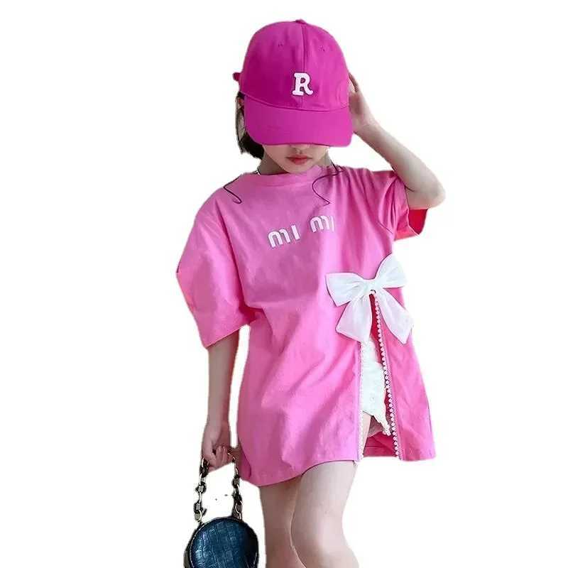 Tshirts Summer girls Tshirts fashionable short sleeved girls clothing teenagers tops childrens clothing childrens clothing preschool girls clothi Y241