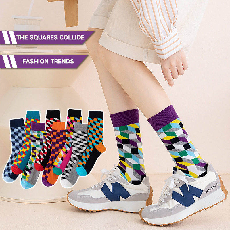 Ddmytiger Ddmytiger China Domestic Socks Men Color Coded Casual Ins Trendy Sweat Absorbing Breathable Odor Resistant Mid Length Running And Sports For