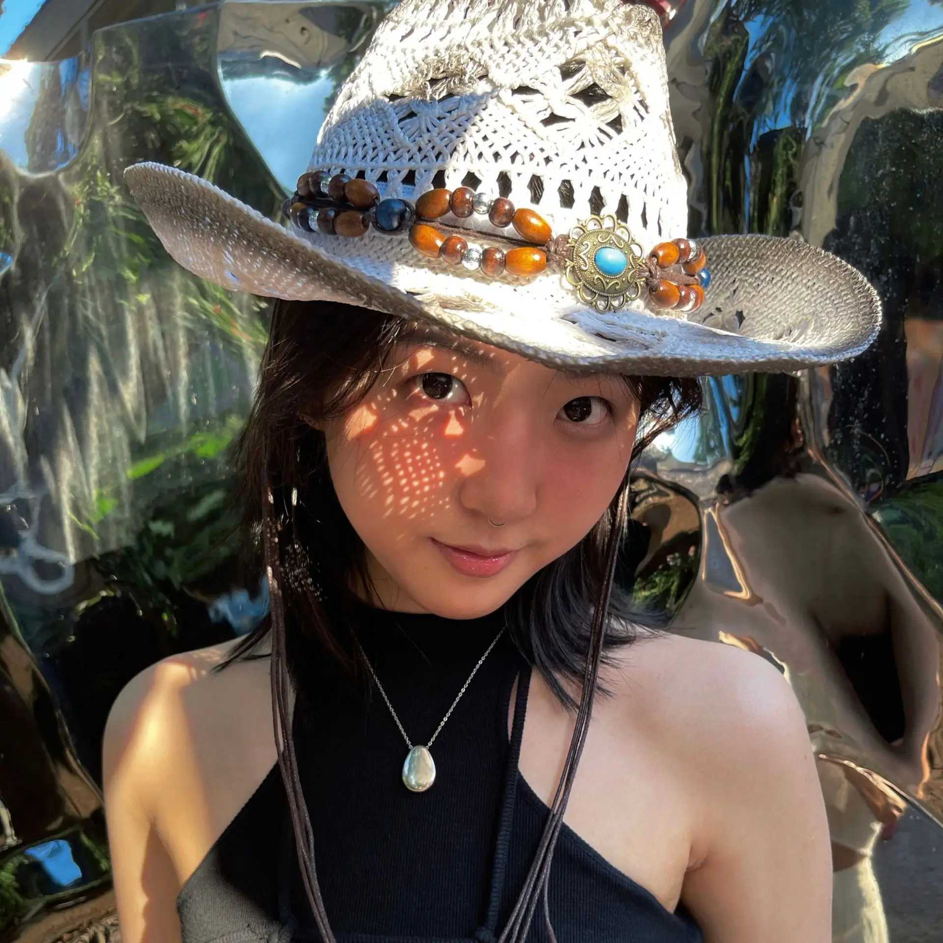 Featured denim hat retro Str hat 2023 new mens and womens jazz denim hat Str hat sun hat summer hat W241225