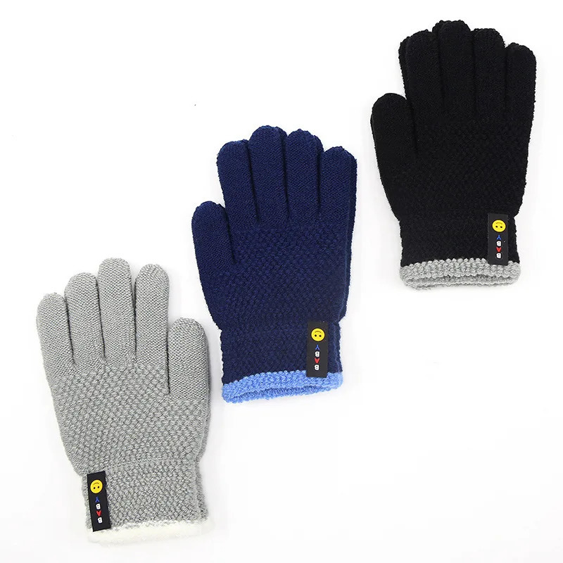 610 Years Old Fashion Kids Thick Knitted Gloves Warm Winter Children Stretch Mittens Boy Girl Infant Accessories 241225