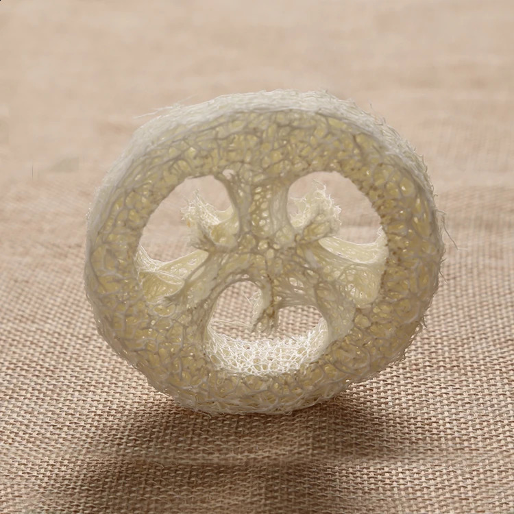 Wholesale 100pcs Natural Loofah Luffa Loofa Slices Handmade Loofah Soap Box Tray Tools Cleanner Sponge Soap Holder 241226