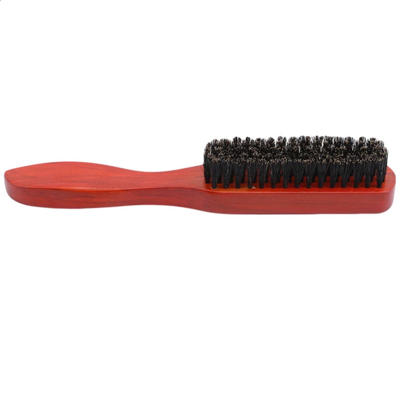 Black Comb Hair Teasing Brush Wooden Handle Hairdressing Comb Natural Boar Bristle Hair Combing Brush Slim Line Styling Comb 241225