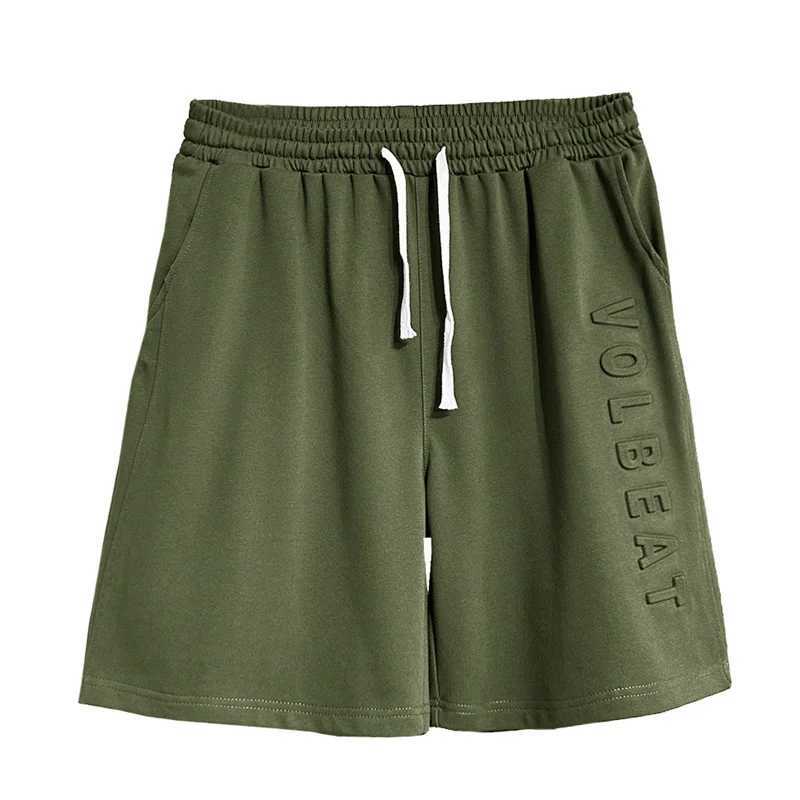 high quality summer cotton shorts men Comfort steel print sweatpants loose jogging fitness shorts oversized sports short pantsXJ241226