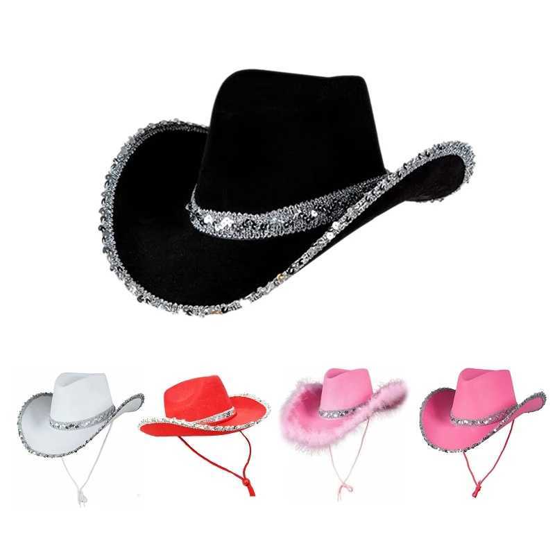 Western Cowboy Hat Female Singles Party Cowboy Hat Party Props Cowboy Girl Role Playing Female Party Birtay Sombreros Hat W241225