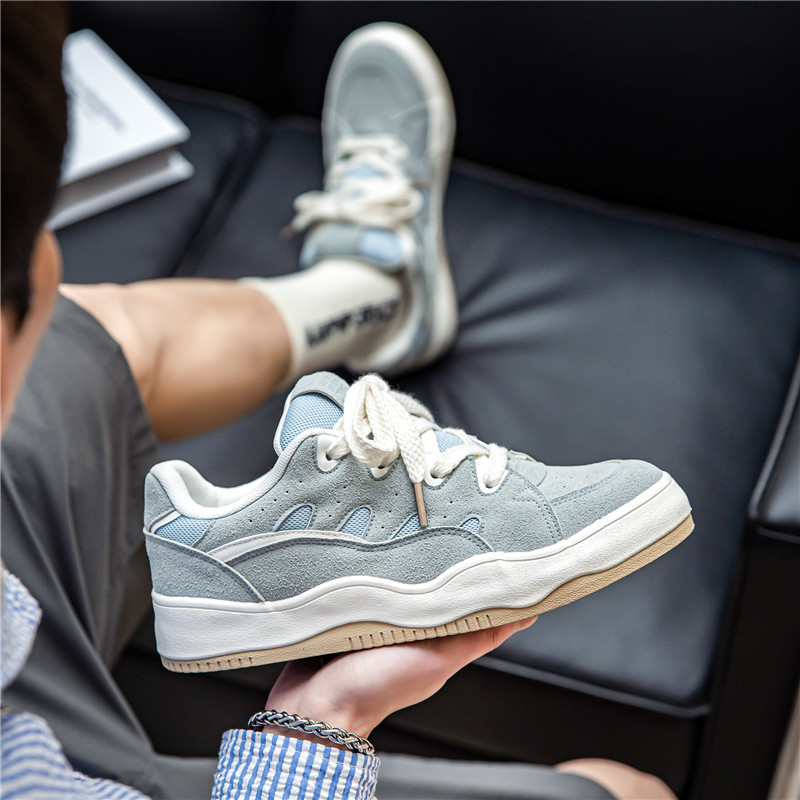 Popular Men Casual Fashion Bread Shoes Thick Sole Trendy Versatile Triple Beige Red Blue fashion