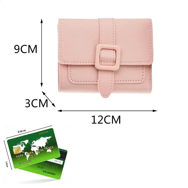 Candy Color Small Wallets PU Leather Coin Pures Ladies Card Holder Mini Standard Short Purses for Women Solid Purses 241224