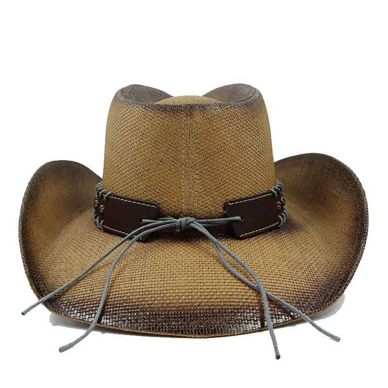 Thick denim hat retro Str hat 2023 new mens and womens jazz big denim hat Str hat sun hat summer hat W241225
