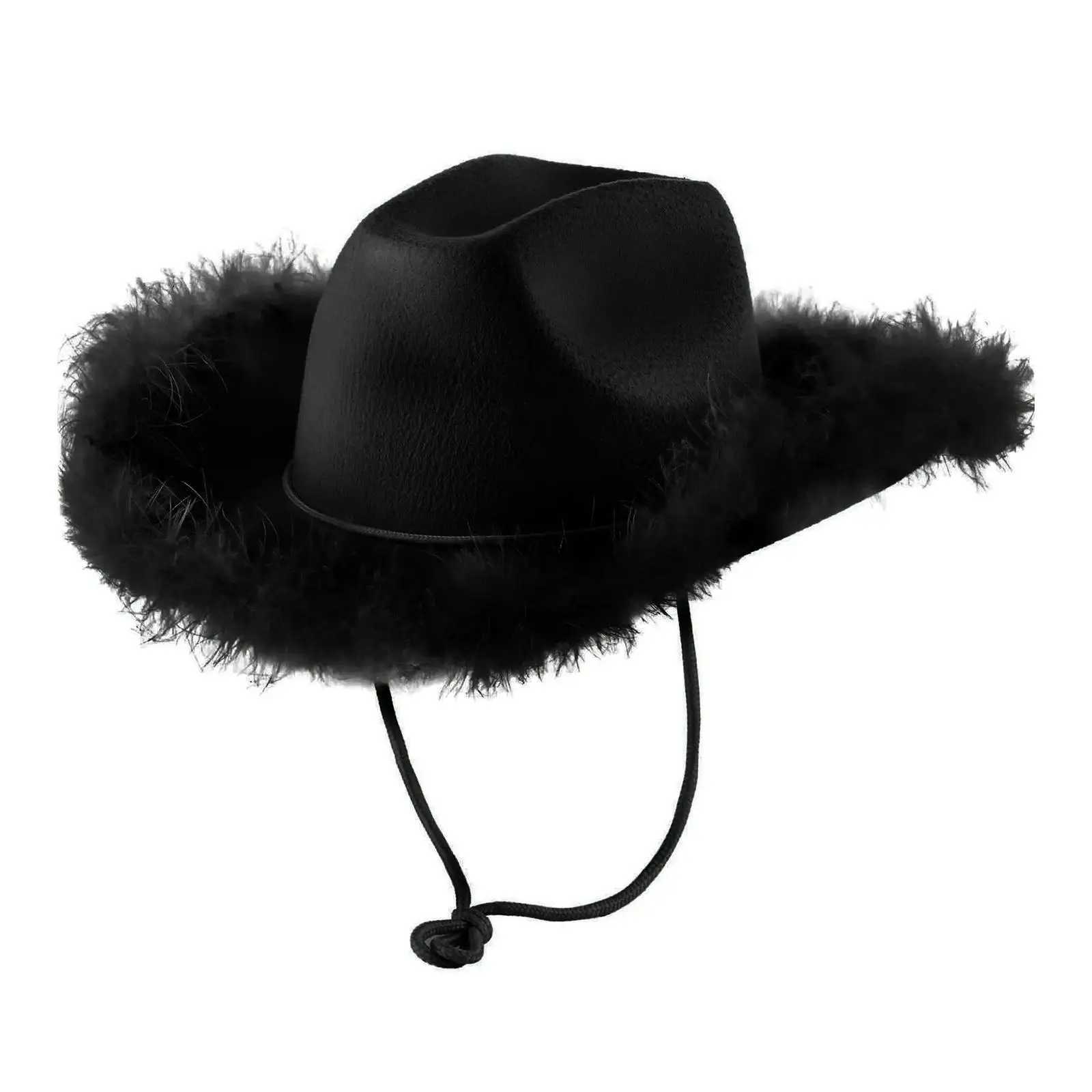 Western style cowboy hat womens wide brimmed summer outdoor sun hat cowboy hat hiking vacation fishing party W241225
