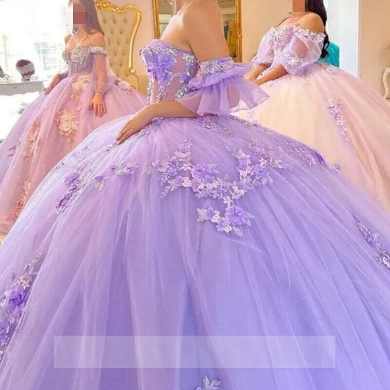 Charming Quinceanera Dress Off The Shoulder Ball Beading Birthday Vestidos De Novia Appliques Graduation Gown Lace Up Back Sweet 15 16 Party Gowns 01