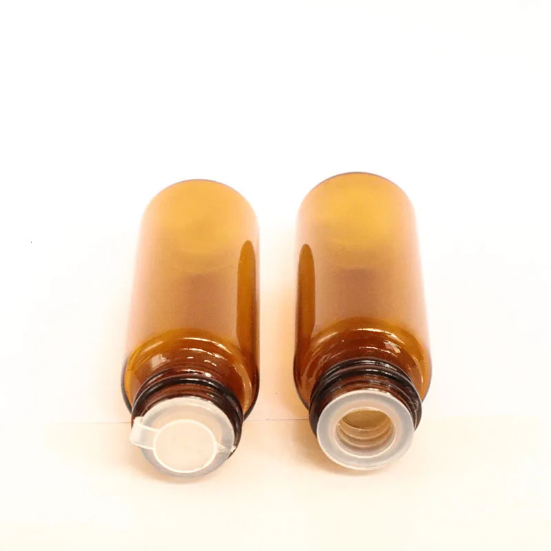 20/50/100/200PCS Mini Empty Glass Amber Essential Oil Bottle with Orifice Reducer Refillable Vials Cosmetic Sample Test Tube 241225