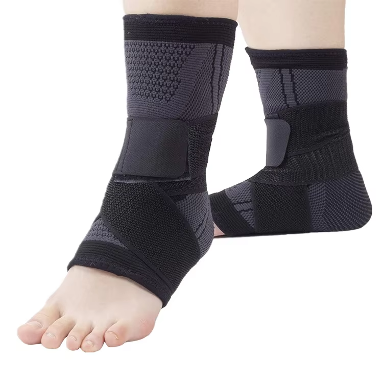 Custom adjustable nylon ankle support sport ankle sleeve