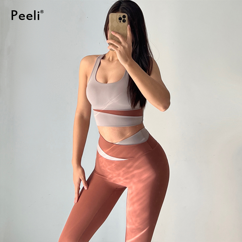 Yoga Women Clothing Suit Sexy Sports Bra High Waist Sport Leggings Athletic 2 Piece Gym Set Workout Outfits Sportswear