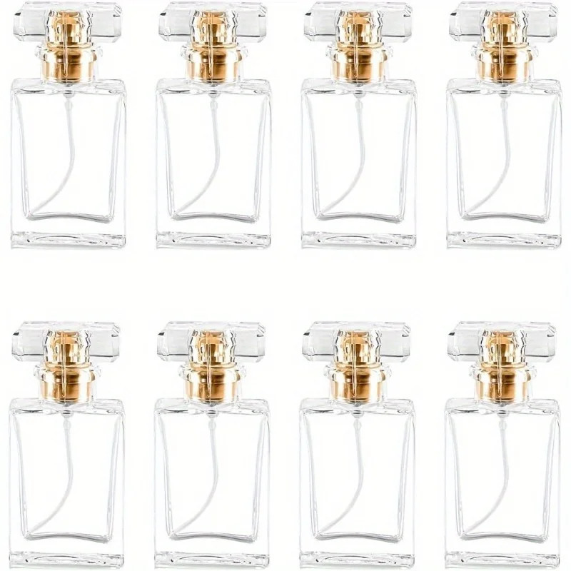8pcs 30ml Glass Perfume Bottles Empty Refillable Clear Travel Perfume Spray Atomizer Bottle Perfume Bottle Atomizer Container 241225