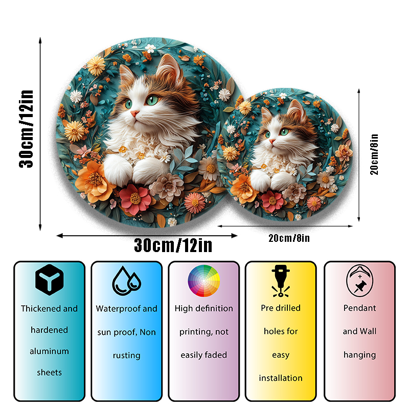 Customizable Maltese Dog Pet Ornaments - Circular Aluminum Decorative Paintings & Souvenir Tombstones for Use - Perfect Gifts