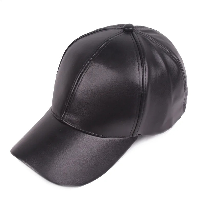 Women Men Hat PU Leather Baseball Cap Visor Light Board Solid Men Hip Hop Cap Outdoor Sun Hat Adjustable Sports Caps 241226