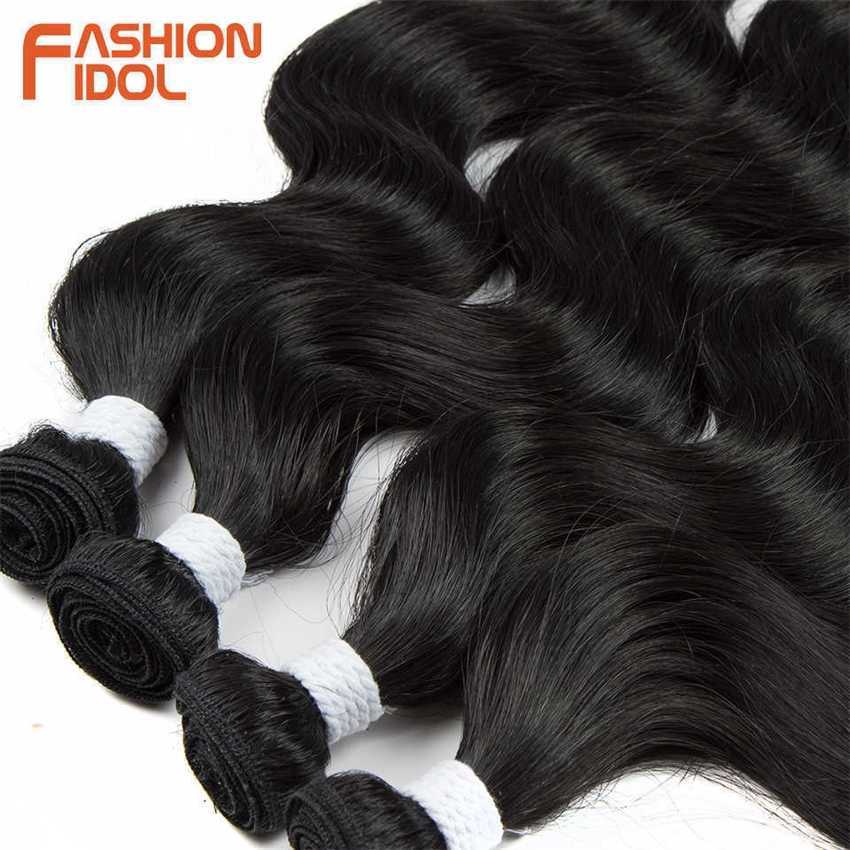 Synthetic Wigs Fashion Idol Body Wave Ponytail Hair Bundles 26 Inch Soft Long Synthetic Weave Ombre Brown 613 Blonde 100g 230227 Hair Wigs