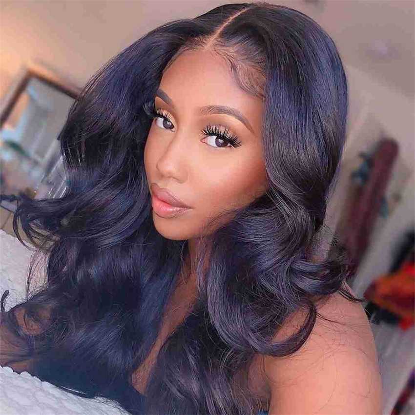 Synthetic Wigs Water Wave 13x4 Lace Front Wigs Body Frontal Synthetic Omber Blonde Highlight with Baby Hair 230227 Hair Wigs