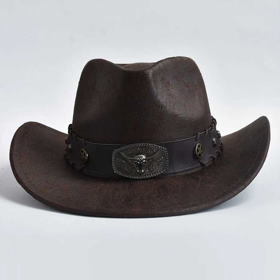 Mens denim hat womens artificial leather retro mens denim womens clothing jazz hat Sombrero Hombre W241225