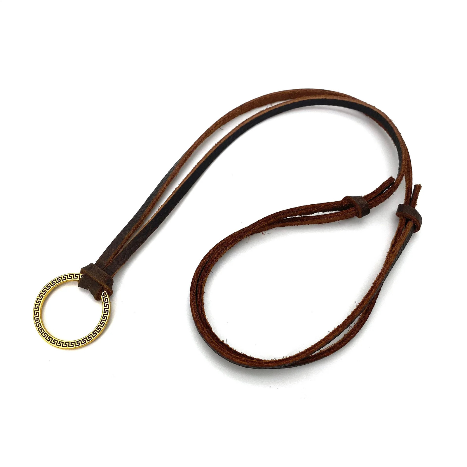 INS Trendy Retro Adjustable Genuine Leather Cowhide Necklace Sunglasses Hanging Rope Glasses Rope for Sunglasses Men Women 241226