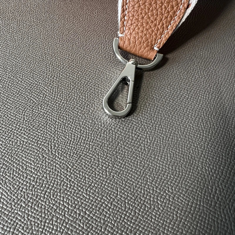 Shoulder Strap for Evelyn 29 Bag DIY Replacement with 5cm Wide Woven Canvas and Hand-Stitched Togo Genuine Leather 241225