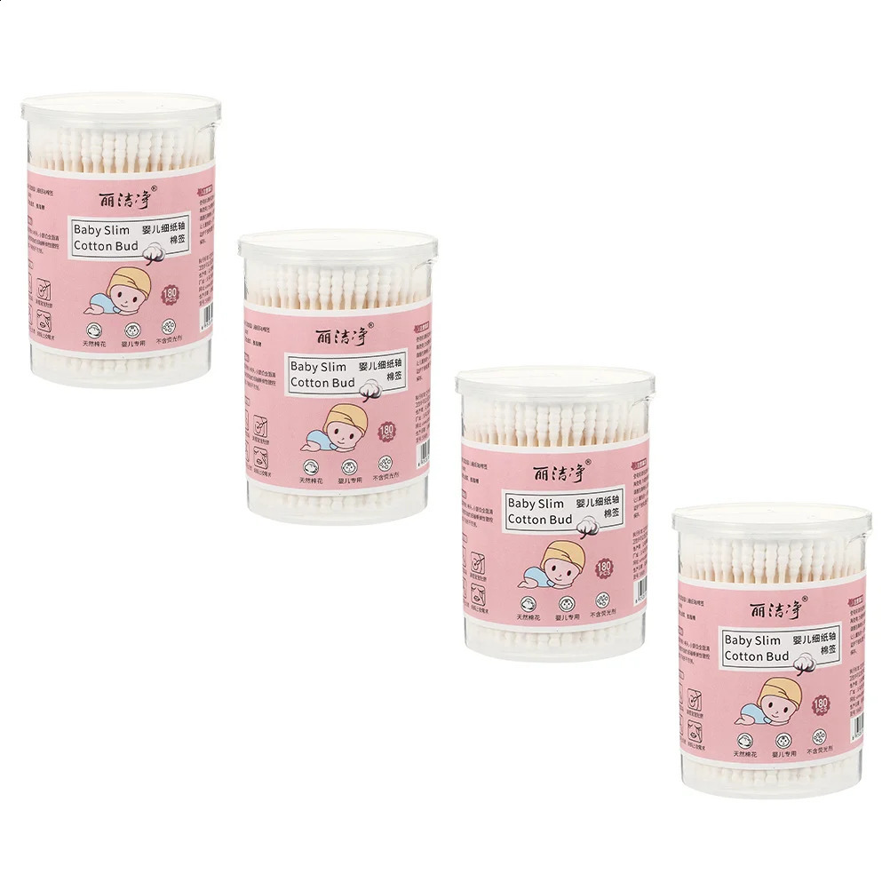 4 Boxes Cotton Swab Baby Swabs Care Buds Cleaning Tool for Double-ended Ear Multi-purpose Sticks 241226