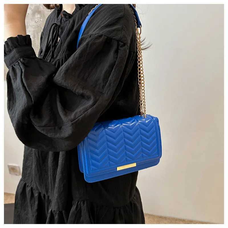 Fi Striped Womens Shoulder Bag Chain Strap Crossbody Bags For Daily Used Ladies Handbags And PursesXJ241225