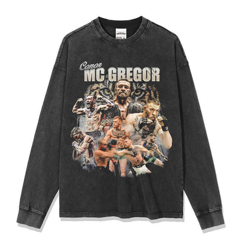 American Mouth Cannon Connor McGregor Printed Short Sleeve T-shirt Cotton Round Neck Hoodie