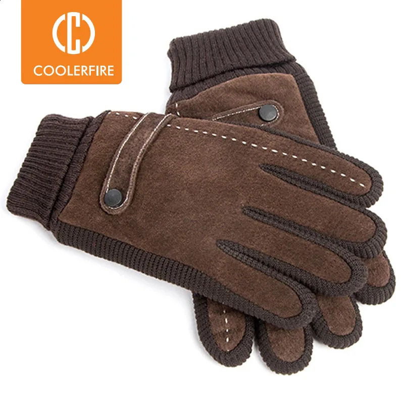 Touch Screen Winter Warm Mens Gloves Genuine Leather Casual Gloves Mittens for Men Outdoor Sport Full Finger Glove ST030 241226