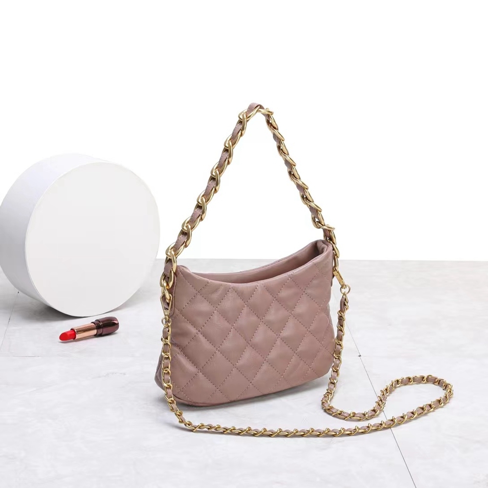 Ladies Fashion Premium Soft Lambskin Dia Embroidery Women Chain Shoulder Strap Versatile Mini Crossbody Bag
