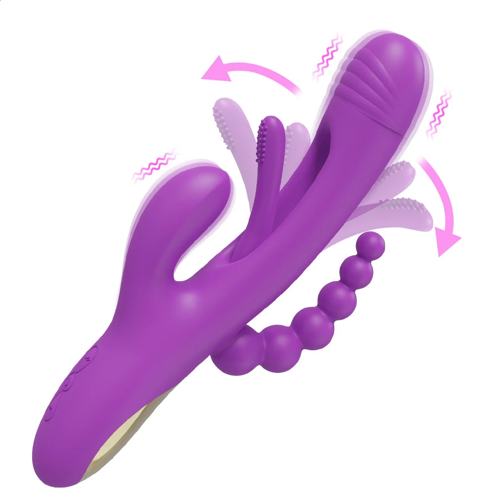 Tapping Rabbit Vibrator for Women Flapping Vagina GSpot Female Masturbator Clitoris Anal Stimulator Adult Sex Toy 241226